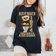 November 50Th Birthday 1974 Awesome Teddy Bear Women's Oversized Comfort T-Shirt Black