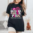 In October We Wear Pink Breast Cancer Awareness Girl Women's Oversized Comfort T-Shirt Black