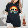 Orca Killer Whale Boys Girls Orca Graphic Women's Oversized Comfort T-Shirt Black