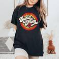 Premio Festa Della Mamma Super Momintage Retro T-shirt comoda oversize da donna Black