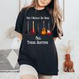 Regalo De Guitarraintage Para Guitarristas Hombres Es Amantes De La Guitarra Camiseta extragrande cómoda para mujer Black