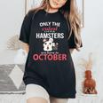 Regalo Di Compleanno Per Criceto Ottobre Per Ragazzi E Ragazze A Tema T-shirt comoda oversize da donna Black