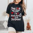 Regalo Per La Moglie Felicemente Sposato Con Il Mio Bestfried T-shirt comoda oversize da donna Black