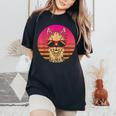 Retrointage Llama Alapaca Llama Alpaca T-shirt comoda oversize da donna Black