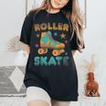 Roller Skate Inline Skaters Skate Dicendo Donne Bambini T-shirt comoda oversize da donna Black