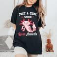 Solo Una Ragazza Che Ama Axolotls Per Uomini Donne Bambini Axolotl T-shirt comoda oversize da donna Black