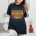 That's What I Do I Drink Coffee I Hate People Bear T-shirt comoda oversize da donna Black