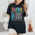 Third Grade Teacher Tour Dream Team Happy Back To School Women's Oversized Comfort T-Shirt Black