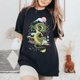 Tokyo Japon Dragon & Mt Fuji Avec Kanji Japonais Calligraphi T-shirt oversize confortable pour femme Black