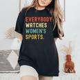 Vintage Retro Sport Lover Todos Relojes Deportes Camiseta extragrande cómoda para mujer Black