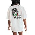 Ciao Bella Italian Flag Sunglasses Language Women's Oversized Comfort T-Shirt Back Print Ivory