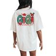 Gigi Claus Christmas Pajama Santa Claus Family Matching Women's Oversized Comfort T-Shirt Back Print Ivory