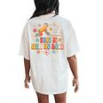 Montessori Teacher Groovy Back To School This Is How We Roll Women's Oversized Comfort T-Shirt Back Print Ivory