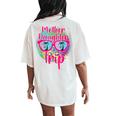 Mother Daughter Trip 2024 Mom Daughter Vacation Travel 2024 Women's Oversized Comfort T-Shirt Back Print Ivory