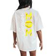 Senior Mom 2025 Softball Mommy Class Of 2025 Graduation Women's Oversized Comfort T-Shirt Back Print Ivory
