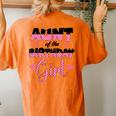 Aunt Of The Birthday Girl Family Matching Party Women's Oversized Comfort T-Shirt Back Print Mustard