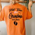 First Time Grandma 2025 Promoted To Grandma 2025 Women's Oversized Comfort T-Shirt Back Print Yam