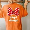 Yaya Mouse Family Vacation Bow Women's Oversized Comfort T-Shirt Back Print Yam