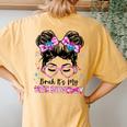 Bruh It's My 12Th Birthday 12 Year Old Birthday For Girl Women's Oversized Comfort T-Shirt Back Print Mustard