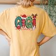 Gigi Claus Christmas Pajama Santa Claus Family Matching Women's Oversized Comfort T-Shirt Back Print Yam