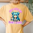 Just A Cute Girl Who Loves Anime And Ramen For Girls Women's Oversized Comfort T-Shirt Back Print Yam