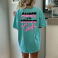 Aunt Of The Birthday Girl Family Matching Party Women's Oversized Comfort T-Shirt Back Print Chalky Mint