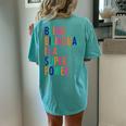 Being Bilingual Is A Super Power Teacher Women's Oversized Comfort T-Shirt Back Print Chalky Mint