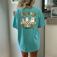 Er Nurse Turkey Gobble Squad Er Nurse Thanksgiving Women's Oversized Comfort T-Shirt Back Print Chalky Mint
