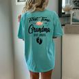 First Time Grandma 2025 Promoted To Grandma 2025 Women's Oversized Comfort T-Shirt Back Print Chalky Mint