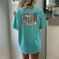 Gigi Claus Christmas Pajama Santa Claus Family Matching Women's Oversized Comfort T-Shirt Back Print Chalky Mint