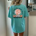 Groovy You Make The Whole Class Shimmer Teacher Appreciation Women's Oversized Comfort T-Shirt Back Print Chalky Mint