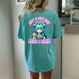 Just A Cute Girl Who Loves Anime And Ramen For Girls Women's Oversized Comfort T-Shirt Back Print Chalky Mint