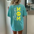Senior Mom 2025 Softball Mommy Class Of 2025 Graduation Women's Oversized Comfort T-Shirt Back Print Chalky Mint