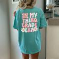 In My Third Grade Era 3Rd Grade Girl Teacher Back To School Women's Oversized Comfort T-Shirt Back Print Chalky Mint