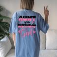 Aunt Of The Birthday Girl Family Matching Party Women's Oversized Comfort T-Shirt Back Print Blue Jean