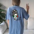 Ciao Bella Italian Flag Sunglasses Language Women's Oversized Comfort T-Shirt Back Print Blue Jean