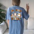 Er Nurse Turkey Gobble Squad Er Nurse Thanksgiving Women's Oversized Comfort T-Shirt Back Print Blue Jean