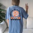 Groovy You Make The Whole Class Shimmer Teacher Appreciation Women's Oversized Comfort T-Shirt Back Print Blue Jean