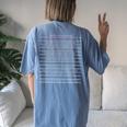 Hair Length Check Hair Goal Tracker Back Print Women's Oversized Comfort T-Shirt Back Print Blue Jean