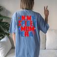In My Spidey Mom Era Groovy Mommy Mother's Day Women's Oversized Comfort T-Shirt Back Print Blue Jean