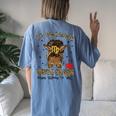 Virgo Queen Messy Bun It's My Birthday Black Woman Women's Oversized Comfort T-Shirt Back Print Blue Jean