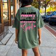 Aunt Of The Birthday Girl Family Matching Party Women's Oversized Comfort T-Shirt Back Print Moss