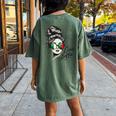 Ciao Bella Italian Flag Sunglasses Language Women's Oversized Comfort T-Shirt Back Print Moss
