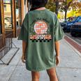 Groovy You Make The Whole Class Shimmer Teacher Appreciation Women's Oversized Comfort T-Shirt Back Print Moss