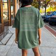 Hair Length Check Hair Goal Tracker Back Print Women's Oversized Comfort T-Shirt Back Print Moss