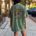 It's Okay It's Not My Blood Scary Halloween Bloody Women Women's Oversized Comfort T-Shirt Back Print Moss