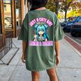 Just A Cute Girl Who Loves Anime And Ramen For Girls Women's Oversized Comfort T-Shirt Back Print Moss