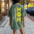 Senior Mom 2025 Softball Mommy Class Of 2025 Graduation Women's Oversized Comfort T-Shirt Back Print Moss