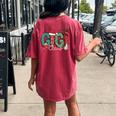 Gigi Claus Christmas Pajama Santa Claus Family Matching Women's Oversized Comfort T-Shirt Back Print Crimson