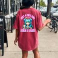 Just A Cute Girl Who Loves Anime And Ramen For Girls Women's Oversized Comfort T-Shirt Back Print Crimson